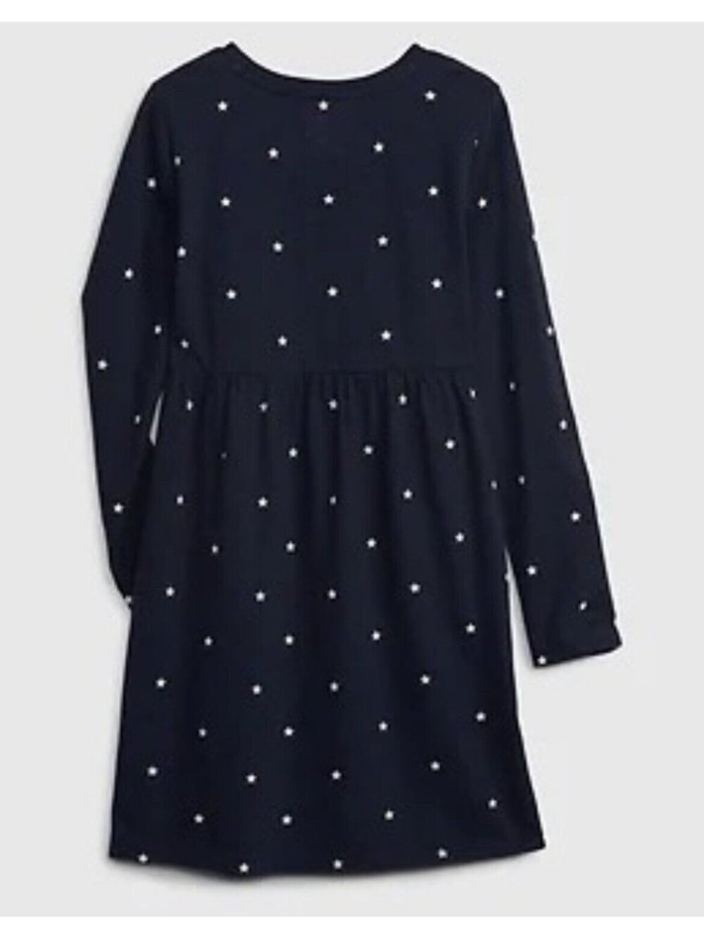 Gap Kids Girls Long Sleeve Cotton Casual School Skater Dress Star Print XS 4-5
